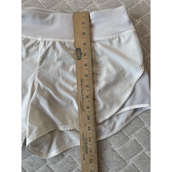 Lululemon Speed Up Shorts Womens Size 10 White Quick Dry Running Athletic Logo - Picture 5 of 8
